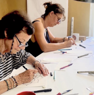 Fleur de Vie bleue et or