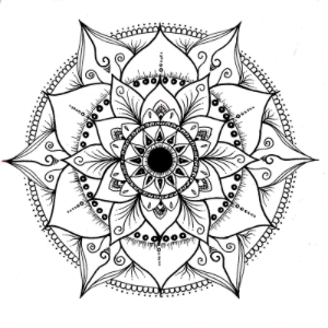 Mandala à l'encre